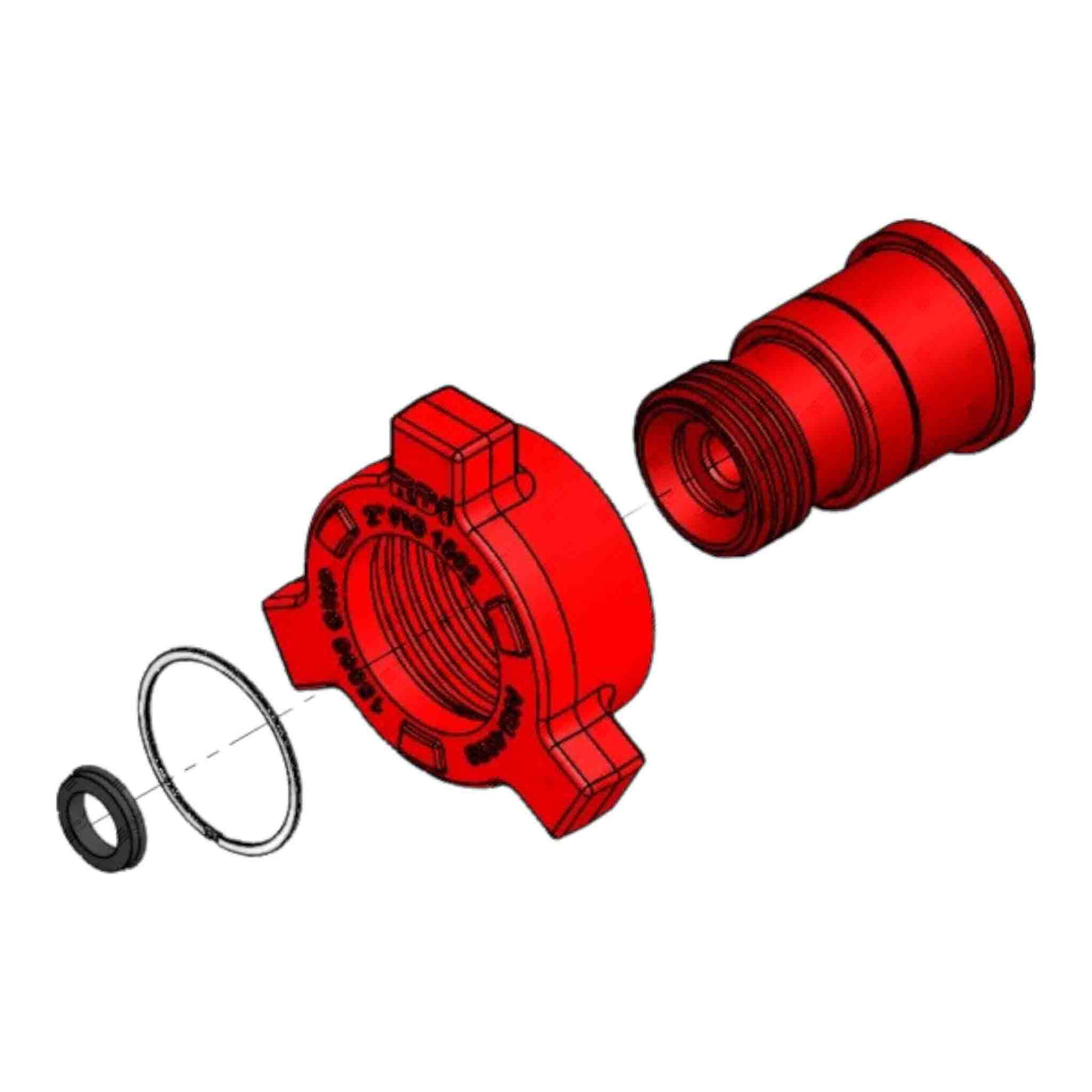 Crossover Union, 2" 1502 M x 1" 1502 F, 15000 psi, Standard Service